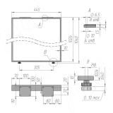 Дижон опора для стола П-образная, 50х10, 445х1040 (+10 мм), белый (RAL 9003, муар) DJ50X10/445X1040 WT, фото 6