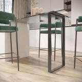 Дижон опора для стола П-образная, 50х10, 445х870 (+10 мм), черный (RAL 9005, муар) DJ50X10/445X870 BLC, фото 5