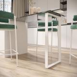 Дижон опора для стола П-образная, 50х10, 445х870 (+10 мм), белый (RAL 9003, муар) DJ50X10/445X870 WT, фото 5