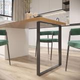 Дижон опора для стола П-образная, 50х10, 595х715 (+10 мм), черный (RAL 9005, муар) DJ50X10/595X715 BLC, фото 5