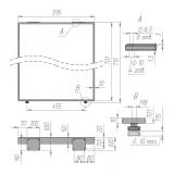 Дижон опора для стола П-образная, 50х10, 595х715 (+10 мм), черный (RAL 9005, муар) DJ50X10/595X715 BLC, фото 7