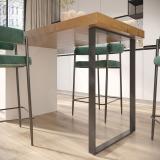 Дижон опора для стола П-образная, 50х10, 595х820 (+10 мм), черный (RAL 9005, муар) DJ50X10/595X820 BLC, фото 4