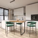 Дижон опора для стола П-образная, 50х10, 595х820 (+10 мм), черный (RAL 9005, муар) DJ50X10/595X820 BLC, фото 5