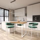 Дижон опора для стола П-образная, 50х10, 595х820 (+10 мм), белый (RAL 9003, муар) DJ50X10/595X820 WT, фото 5