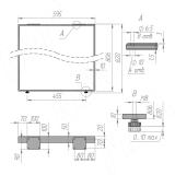 Дижон опора для стола П-образная, 50х10, 595х820 (+10 мм), белый (RAL 9003, муар) DJ50X10/595X820 WT, фото 6
