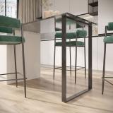 Дижон опора для стола П-образная, 50х10, 595х870 (+10 мм), черный (RAL 9005, муар) DJ50X10/595X870 BLC, фото 4