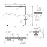 Дижон опора для стола П-образная, 50х10, 595х870 (+10 мм), белый (RAL 9003, муар) DJ50X10/595X870 WT, фото 6