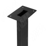 Кордова опора для стола квадратная, 50х25мм, H714+18 мм, черный (RAL 9005, муар) KR50X25/710BLC, фото 1