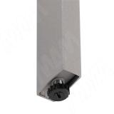 Кордова опора для стола прямоугольная, 50х25мм, H718+12 мм, хром матовый (RAL 9006, муар) KR50X25/710CRM, фото 2