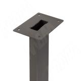 Кордова опора для стола прямоугольная, 50х25мм, H718+12 мм, графит KR50X25/710GR, фото 1