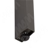 Кордова опора для стола прямоугольная, 50х25мм, H718+12 мм, графит KR50X25/710GR, фото 2