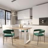 Кассель опора для стола прямоугольная, 80х20, H715+10 мм, белый, 1 шт. KS80X20/715 WT, фото 2