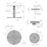 Подстолье D60, H730+5мм, хром, 1шт. L1D60/730CR, фото 3
