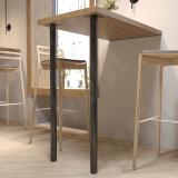 Левадия опора для стола круглая D51, H1103+18 мм, черный (RAL 9005, муар) LDA50X50/1100 BLC, фото 3