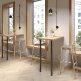 Левадия опора для стола круглая D51, H1103+18 мм, черный (RAL 9005, муар) LDA50X50/1100 BLC, фото 4