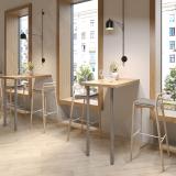 Левадия опора для стола круглая D51, H1103+18 мм, хром матовый (RAL 9006, муар) LDA50X50/1100 CRM, фото 4