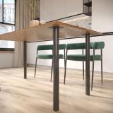 Левадия опора для стола круглая D51, H714+18 мм, черный (RAL 9005, муар) LDA50X50/710 BLC, фото 3