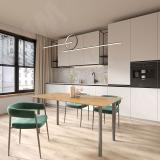 Левадия опора для стола круглая D51, H714+18 мм, хром матовый (RAL 9006, муар) LDA50X50/710 CRM, фото 4