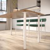 Левадия опора для стола круглая D51, H714+18 мм, белый (RAL 9003, муар) LDA50X50/710 WT, фото 3