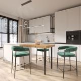 Левадия опора для стола круглая D51, H820+18 мм, черный (RAL 9005, муар) LDA50X50/820 BLC, фото 4