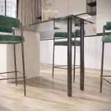 Левадия опора для стола круглая D51, H870+18 мм, черный (RAL 9005, муар) LDA50X50/870 BLC, фото 3