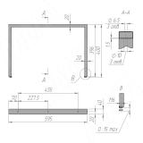 Лион опора для стола П-образная, 595х400 мм, черный (RAL 9005, муар) LI40X20/400 BLC, фото 8