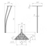 Дели опора для стола V-образная, H715 мм, хром матовый, 4шт. LS720 MT 4, фото 2