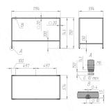Бонн металлокаркас-стола 750х1200х600мм, черный (RAL9005, муар) MF.26.750x1200x600.BLC, фото 6