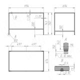Бонн металлокаркас-стола 750х1200х700мм, черный (RAL9005, муар) MF.26.750x1200x700.BLC, фото 6
