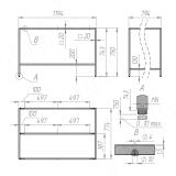 Бонн металлокаркас-стола 750х1200х800мм, черный (RAL9005, муар) MF.26.750x1200x800.BLC, фото 6