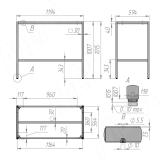 Топ металлокаркас-стола 1015х1200х600мм, черный (RAL9005, муар) MF.27.1015x1200x600.BLC, фото 8