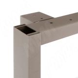 Пилар опора для стола П-образная, 60х30, 50х30 H715+15 мм, бежевый металлик, 1шт. П60-50X30/715.BGM, фото 2