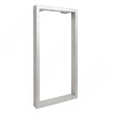 Пилар опора для стола П-образная, 60х30, 445xH870 (+10 мм), хром матовый (RAL 9006, муар) П60X30/445X870 CRM, фото 1