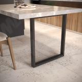 Пилар опора для стола П-образная, 60х30, H715+10 мм, черный, 1шт. П60X30/715 BLC, фото 5