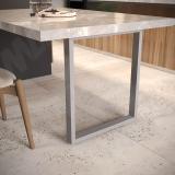 Пилар опора для стола П-образная, 60х30, H715+10 мм, хром матовый, 1шт. П60X30/715 CRM, фото 4