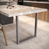 Пилар опора для стола П-образная, 60х30, H715+10 мм, графит, 1шт. П60X30/715 GR, фото 3