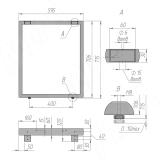 Пилар опора для стола П-образная, 60х30, H715+10 мм, бежевый металлик, 1шт. П60X30/715.BGM, фото 4