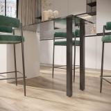 Пинск опора для стола квадратная, 50х50мм, H874+18 мм, черный (RAL 9005, муар) PNS50X50/870 BLC, фото 3