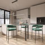 Пинск опора для стола квадратная, 50х50мм, H874+18 мм, черный (RAL 9005, муар) PNS50X50/870 BLC, фото 4