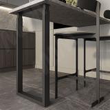 Пилар опора для стола П-образная, 60х30, 445xH1040 (+10 мм), черный (RAL 9005, муар) П60X30/445X1040 BLC, фото 4