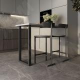 Пилар опора для стола П-образная, 60х30, 445xH1040 (+10 мм), черный (RAL 9005, муар) П60X30/445X1040 BLC, фото 5