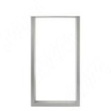 Пилар опора для стола П-образная, 60х30, 445хH820-870 (+10 мм), хром матовый (RAL 9006, муар) ПТ60X30/445X820-870 CRM, фото 1