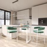 Пилар опора для стола П-образная, 60х30, 445хH820-870 (+10 мм), белый (RAL 9003, муар) ПТ60X30/445X820-870 WT, фото 5