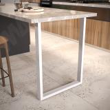 Пилар опора для стола П-образная, 60х30, 595xH870 (+10 мм), белый (RAL 9003, муар) П60X30/595X870 WT, фото 4