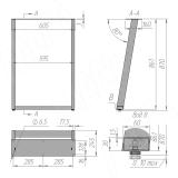Сантьяго опора для стола П-образная, 60х30, H870+10 мм, черный SN60X30/870 BLC, фото 7