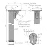 Рим опора для стола складная, D50, Н700+30мм, хром, 1шт. T027.C70N.110, фото 3