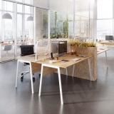 Турин опора для стола трапециевидная, 40х20, H731+10мм, белый, 2шт. T40X20/735 WT, фото 3