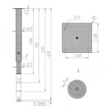 Опора телескоп, H440-620 мм, хром матовый, 1шт. ТЕЛЕСКОП АЛЮМ МАТ, фото 1