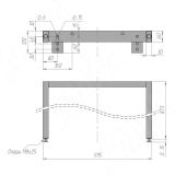 Толедо опора для стола П-образная, 60х30, 595xH873+15 мм, черный (RAL 9005, муар) TL60X30/595X870BLC, фото 4