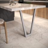 Сальта опора для стола V-образная, 40х40, H870 (+10 мм), хром матовый (RAL 9006, муар) V40X40/870 CRM, фото 4